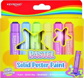Ngjyra poster në stik Keyroad Pbs Connect, pastel, set 6 ngjyra, 10g