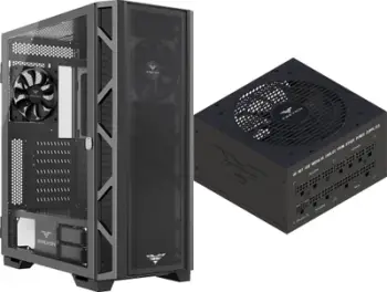 Kuti kompjuterike PREYON Nest Meshy PRENM02B me furnizim EAGLE POWER GOLD 850W, ATX, xham i kalitur, e zezë