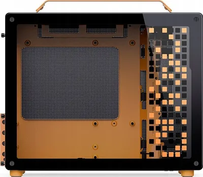 Kuti kompjuterike Jonsplus Z20, Micro ATX, me dorezë bartëse, e zezë portokalli - 4