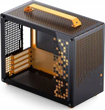 Kuti kompjuterike Jonsplus Z20, Micro ATX, me dorezë bartëse, e zezë portokalli