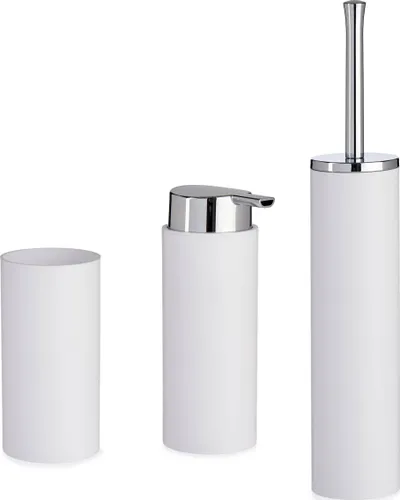 Set banjoje plastik, 3 pjesë, i bardhë - 1