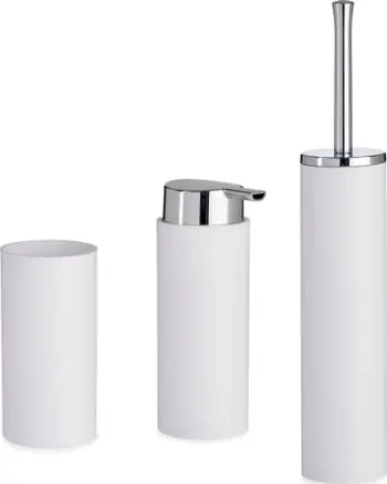 Set banjoje plastik, 3 pjesë, i bardhë