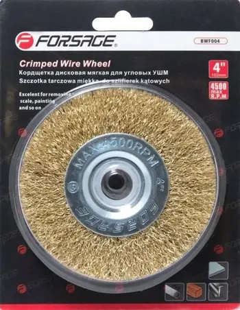 Furçë rrethore për mulli Forsage BWF004, 100 mm, 4500 rpm, metalike