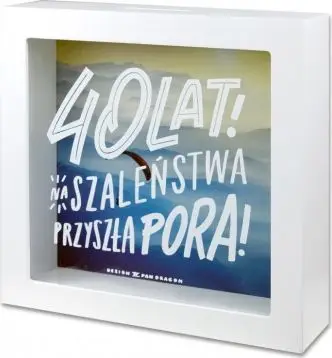 Kuti kursimi HOME Money Box For 40th Birthday Time For Madness, MDF, 18 x 18 cm, shumëngjyrëshe