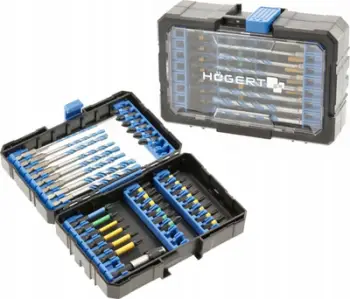 Set bitash për kaçavidë Hogert Technik HT1S801, 35 pjesë, kasetë plastike
