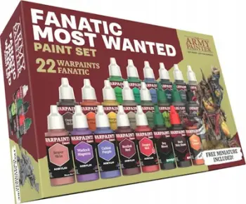 Set boja akrilike The Army Painter Warpaints Fanatic Most Wanted, 22 copa, për miniatura