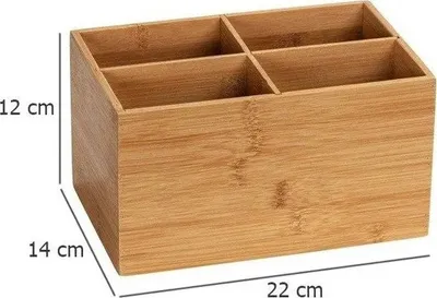 Kuti organizuese Terra Bamboo, 3 ndarje, bambu, kafe - 4