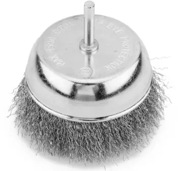 Furçë teli Graphite, 100 mm, tel çeliku i valëzuar, bosht 6 mm