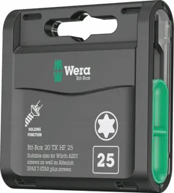 Set bitash Torx Wera Bit Box 20, T25, 20 copë