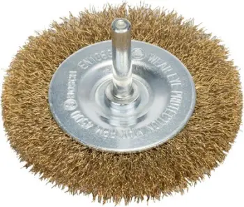 Furçë rrotulluese teli Bosch 2608622009, 75mm, bosht 6mm, e veshur me bronz