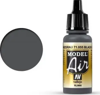 Ngjyrë akrilike Vallejo Model Air Black Grey RLM66, 17ml, gri e errët