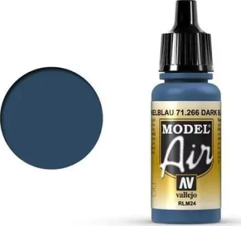 Ngjyrë akrilike Vallejo Model Air Dark Blue RLM24, 17ml, mat, blu e errët