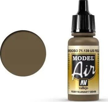 Ngjyrë akrilike Vallejo Model Air US Field Drab FS30118, mat, 17ml