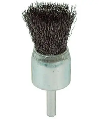 Furçë teli çeliku BRUSH BRUSH, kërcell 6mm, diametër 15mm