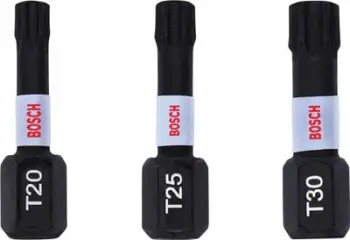 Set bitash yll Bosch 2608522479, 3 pjesë, shank 1/4" Hex