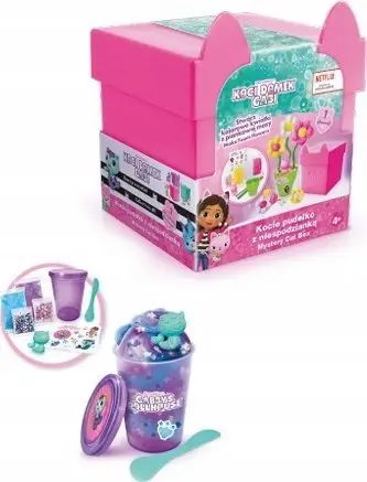 Kuti lodër Epee Gabby's Dollhouse Cat Box Surprise, me masë modelimi, vjollcë