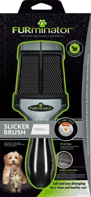 Furçë slicker FURminator për qen dhe mace, madhësia S, koka fleksibël