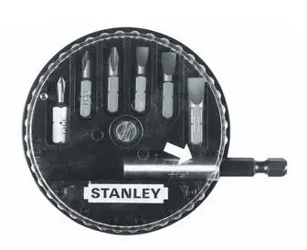 Set biti Stanley 68-735, 7 copë, mbajtës magnetik 1/4", i verdhë