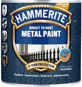 Ngjyrë metalike Hammerite Hammered Finish, për metal, 5L, e zezë