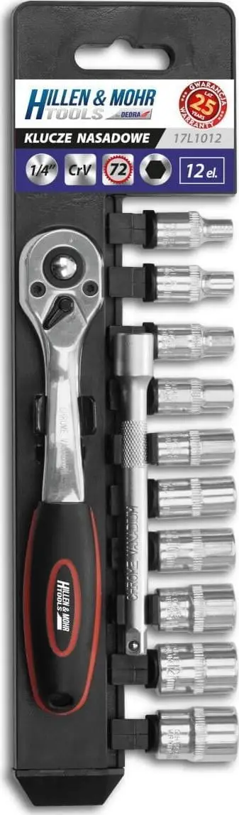 Set çelësa bashkues Dedra 17L1012, 1/4", 12 copë