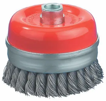 Furçë teli fundore Abraboro AB92031313, Ø80mm, filetë M14, e kuqe