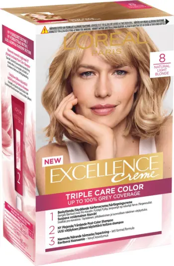 Ngjyrë për flokë L'Oreal Paris Excellence Creme, Natural Light Blonde