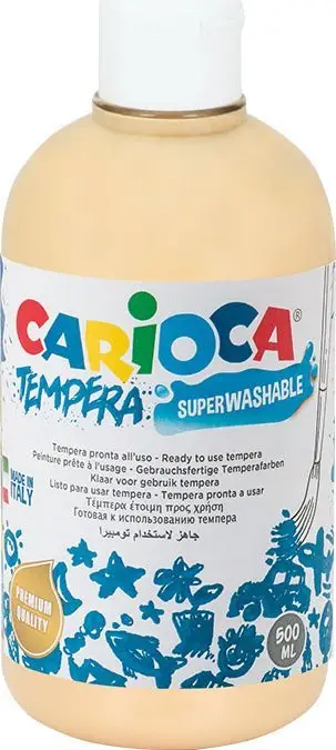 Ngjyrë tempera uji Carioca, 500 ml, ngjyrë kajsie