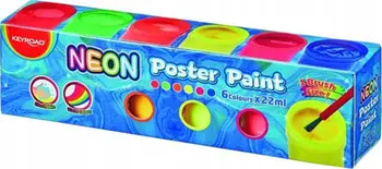 Set boje posteri Keyroad Color Paint, 6x22ml, neon, shumëngjyrësh
