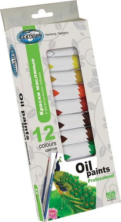 Set bojëra vaji Centrum, 12 ngjyra, 12ml - 1