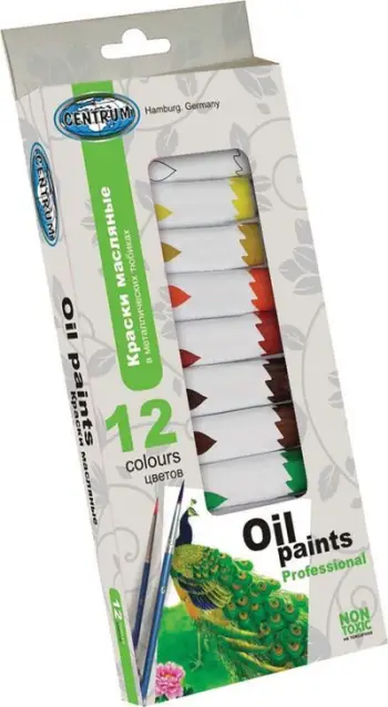 Set bojëra vaji Centrum, 12 ngjyra, 12ml