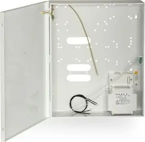 Kuti metalike Pulsar AWO256 për Satel Integra Versa, me transformator, e bardhë