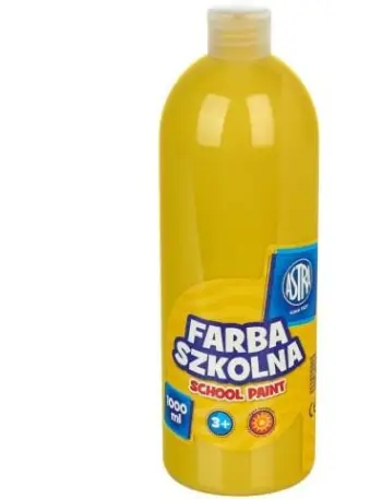 Ngjyrë shkollore Astra School Paint, 1000 ml, e verdhë