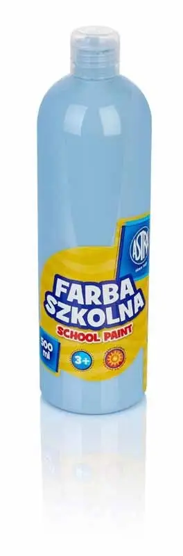 Ngjyrë uji Astra School Paint, 500 ml, e kaltër e hapur