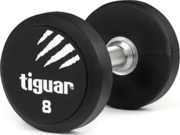 Hantel Tiguar TI-WHPU0080, 8kg, i veshur me PU, i zi