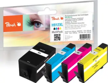 Set bojërash Peach Multi Pack, kompatibil me HP 912XL 3YP34AE, me chip