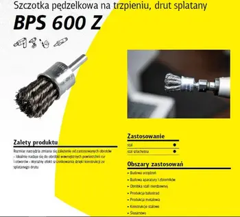 Furçë teli Klingspor K.BRUSH BPS600Z, 22mm, tel i përdredhur