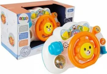 Timon edukativ për bebe, me drita dhe tinguj, portokalli