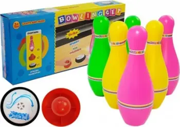 Set bowlingu për fëmijë LeanToys Colorful Bowling Game, 6 copë, me drita, shumëngjyrësh