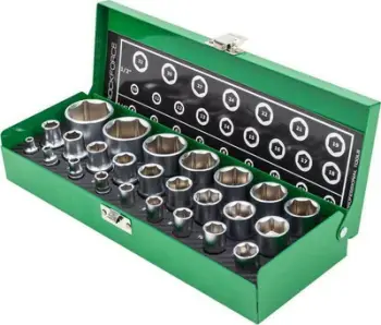 Set çelësa goditës Rockforce RF-50121G, 25 pjesë, 4-32 mm, i gjelbër