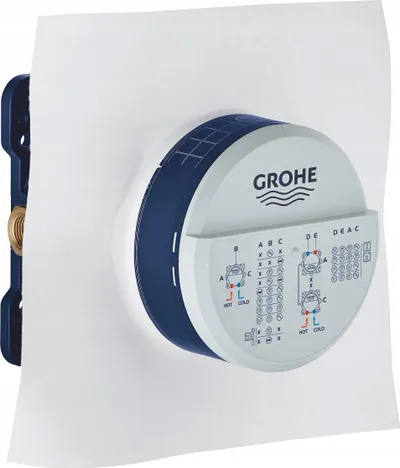 Kuti ndërtimi universale Grohe Rapido SmartBox, 3 dalje 1/2", blu - 5