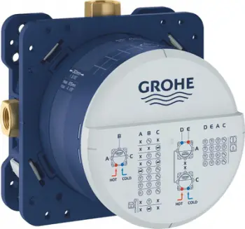 Kuti ndërtimi universale Grohe Rapido SmartBox, 3 dalje 1/2", blu