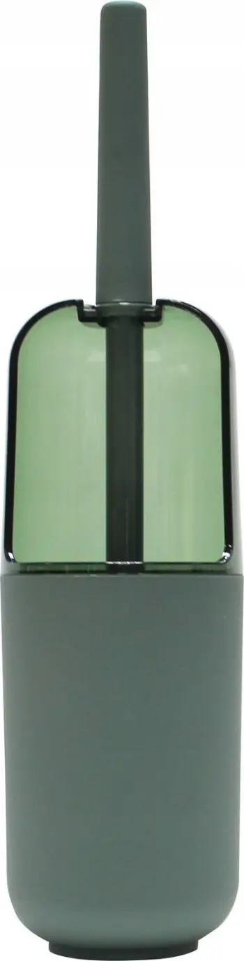Furçë tualeti plastikë, 10 x 37.5 cm, transparente opake, ngjyrë kafe