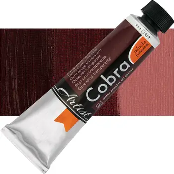Ngjyrë vaji Cobra Artist 419, transparent red ochre, 40ml, ngjyrë okër e kuqe
