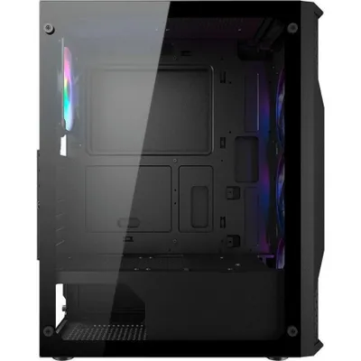 Kuti PC Cougar MX110 RGB, Mid Tower ATX, panel xhami, e zezë - 1