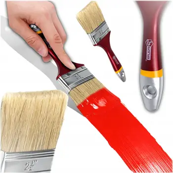 Furkë e sheshtë Polax Euro 2.5" 63mm 14-004, kombinim fijesh, dorezë plastike