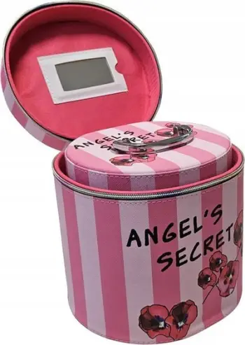 Set çanta kozmetike Extralink Angel's Secret, 3 nece, rozë me lule