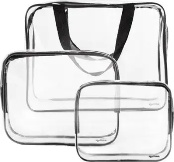 Set çantash organizuese Transparent Necessities, 3 pjesë, PVC, transparente