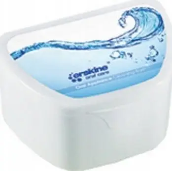 Kuti për proteza dentare Piksters Oral Appliance, me sitë të brendshme, e bardhë