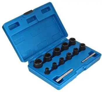 Set çelësa goditës S-TS13X, 13 copë, për vida të dëmtuara, në kuti plastike blu