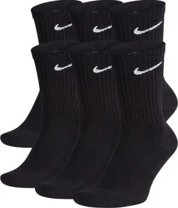 Çorape Nike Everyday Cushion Crew SX7666-010, set 6 palë, i zi